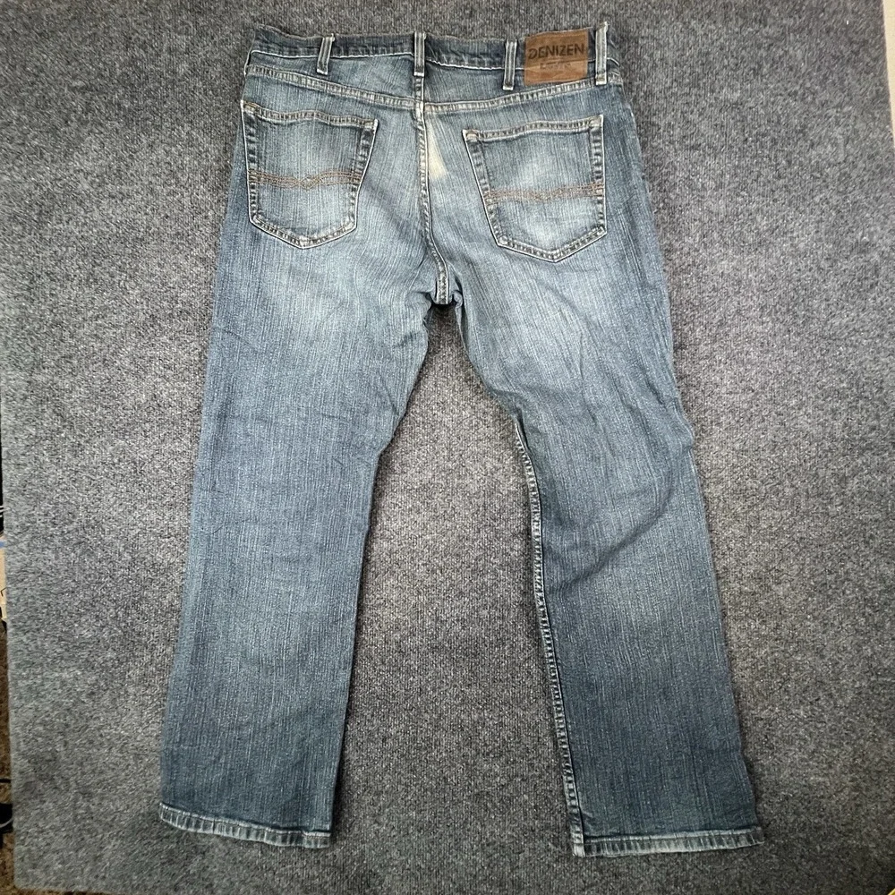 Levi's Denizen 236 Relaxed‎ Straight Jeans Blue Faded Distressed 38x29 READ
